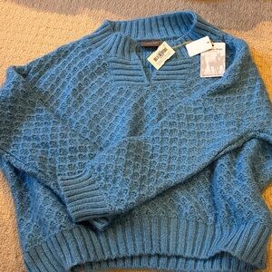 Wooden Ships Textured Blue Pullover